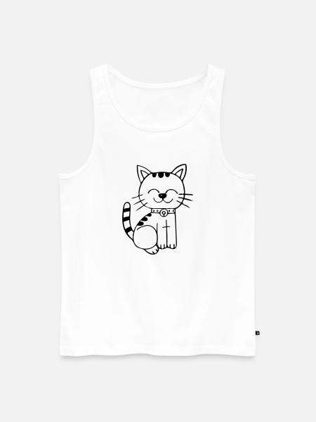 Kitten - Men's Premium Organic Tank Top - white