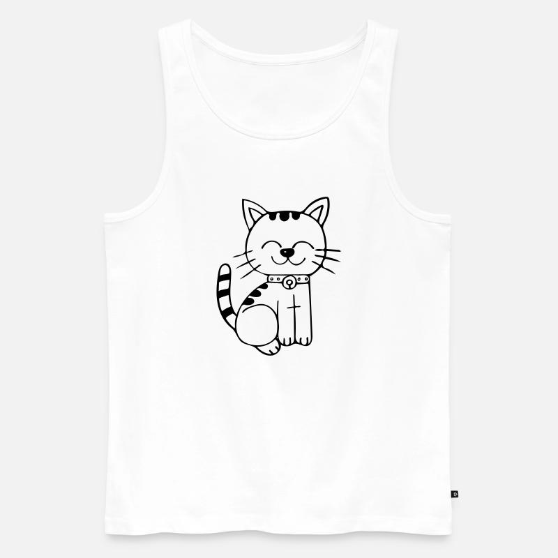 Kätzchen - Männer Premium Bio Tank Top - Weiß