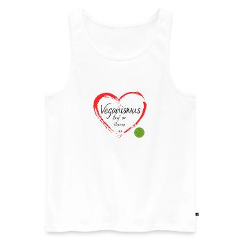 Veganismus - Männer Premium Bio Tank Top - Weiß - Vorne - Michal (187cm)