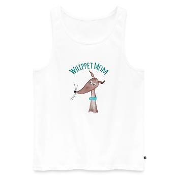 Whippet Mom - brauner Whippet - Männer Premium Bio Tank Top - Weiß - Vorne - AI Model Male 178 light (178cm)