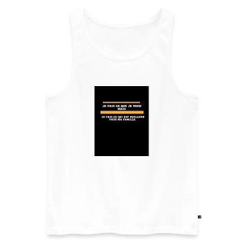 Bon design de famille - Débardeur bio Premium Homme - blanc - Devant - Michal (187cm)