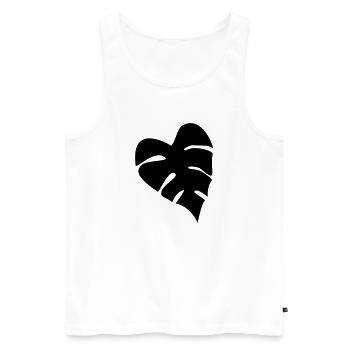 leaf 09 - Men's Premium Organic Tank Top - white - Front - AI Model Male 178 light (178cm)