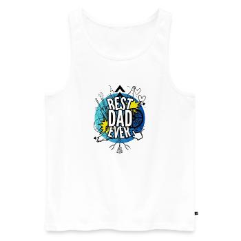 best dad ever - Débardeur bio Premium Homme - blanc - Devant - Michal (187cm)
