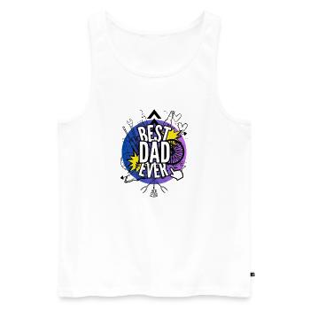 best dad ever - Débardeur bio Premium Homme - blanc - Devant - Michal (187cm)
