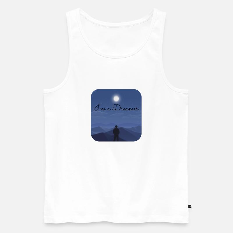 I'm a dreamer - Männer Premium Bio Tank Top - Weiß
