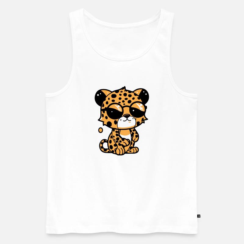 Zoolto der Leopard - Männer Premium Bio Tank Top - Weiß