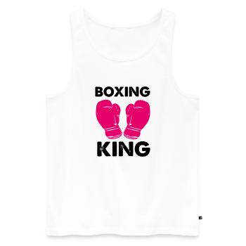 Roi de la boxe - Débardeur bio Premium Homme - blanc - Devant - Michal (187cm)