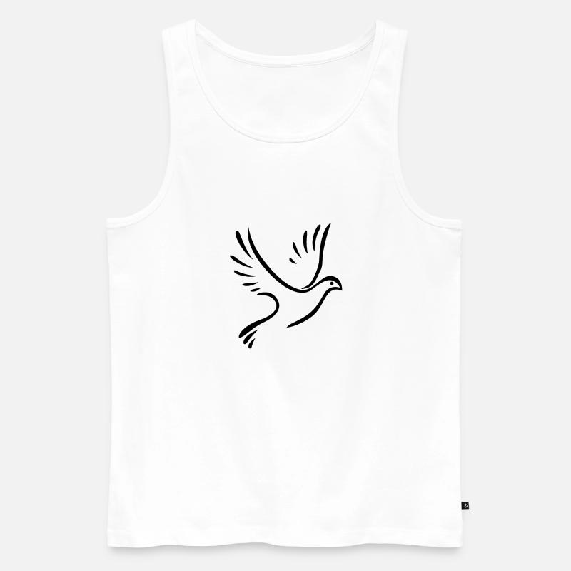 Friedenstaube - Männer Premium Bio Tank Top - Weiß