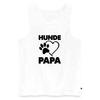 hunde papa - Männer Premium Bio Tank Top - Weiß - Vorne - Michal (187cm)