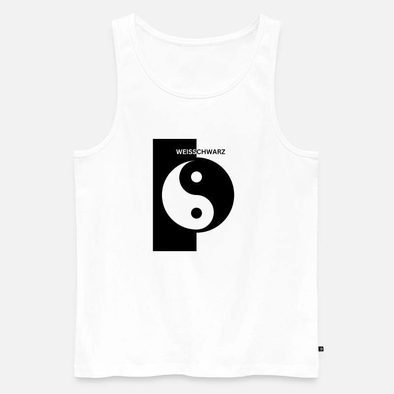 WEISSCHWARZ - Männer Premium Bio Tank Top - Weiß