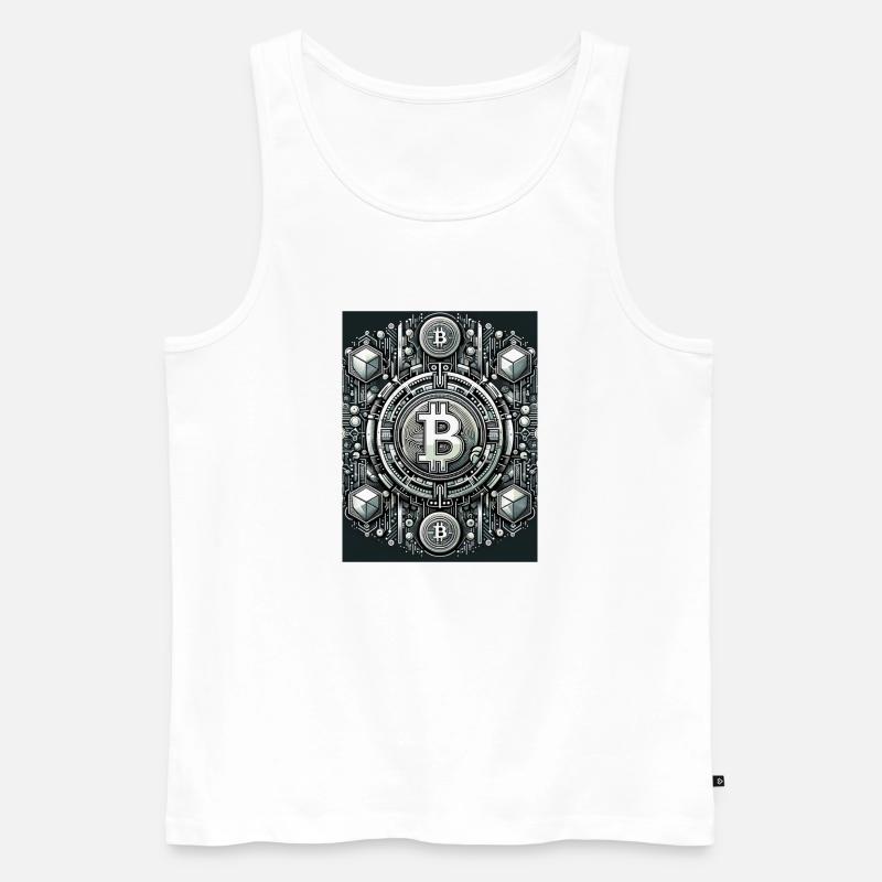Crypto Frontier: Digital Evolution - Männer Premium Bio Tank Top - Weiß