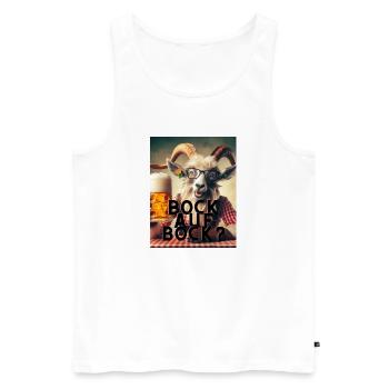 Bockbierfest - Männer Premium Bio Tank Top - Weiß - Vorne - Michal (187cm)