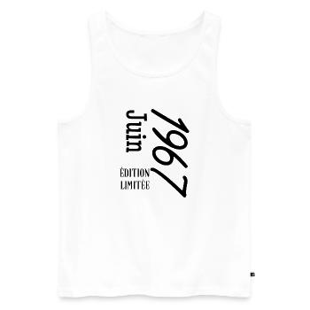 limited edition June 1967 - Men's Premium Organic Tank Top - white - Front - Michal (187cm)