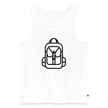 Backpack - Men's Premium Organic Tank Top - white - Front - AI Model Male 178 light (178cm)