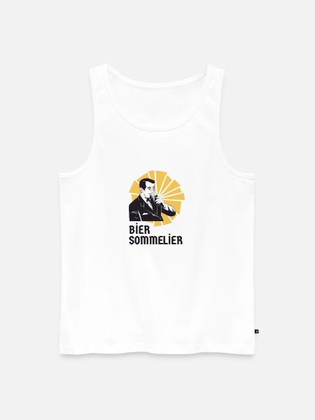 Der Bier Sommelier - Männer Premium Bio Tank Top - Weiß