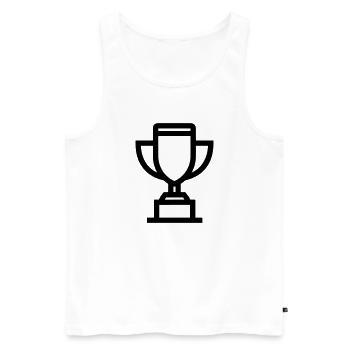 trophée - Débardeur bio Premium Homme - blanc - Devant - Michal (187cm)