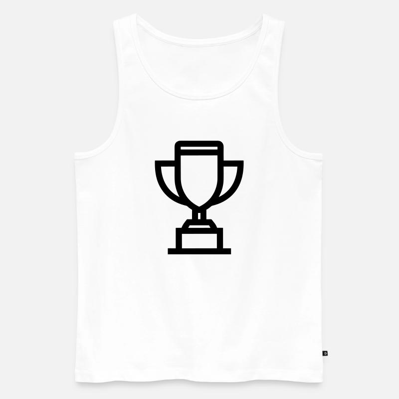 Trophäe - Männer Premium Bio Tank Top - Weiß
