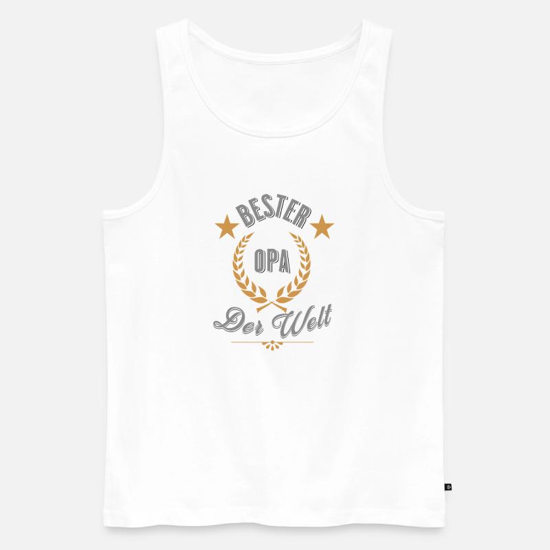 Bester Opa - Männer Premium Bio Tank Top - Weiß