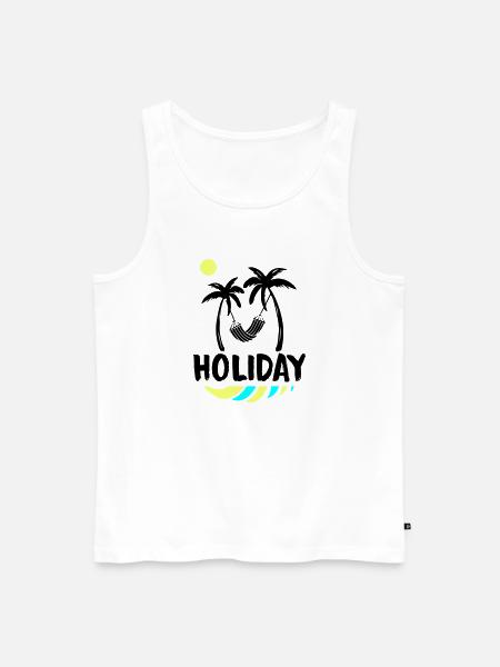 palms relax holiday - Männer Premium Bio Tank Top - Weiß