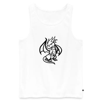 drache - Männer Premium Bio Tank Top - Weiß - Vorne - AI Model Male 178 light (178cm)