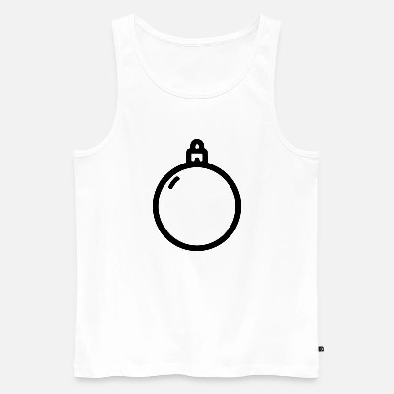 Weihnachtskugel - Männer Premium Bio Tank Top - Weiß