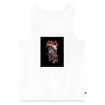 Halloween - Männer Premium Bio Tank Top - Weiß - Vorne - Michal (187cm)