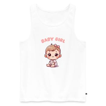 Bébé - Débardeur bio Premium Homme - blanc - Devant - Michal (187cm)