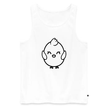 chick - Men's Premium Organic Tank Top - white - Front - AI Model Male 178 light (178cm)