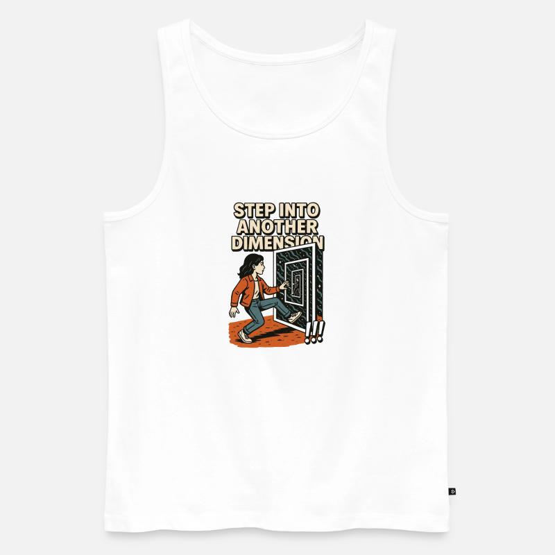 Step into another Dimension - Männer Premium Bio Tank Top - Weiß