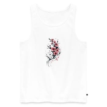 Blume Garten Gärtner Geschenk - Männer Premium Bio Tank Top - Weiß - Vorne - Michal (187cm)