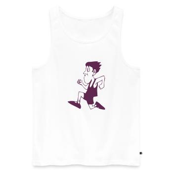 Marathon runner - Men's Premium Organic Tank Top - white - Front - AI Model Male 178 light (178cm)