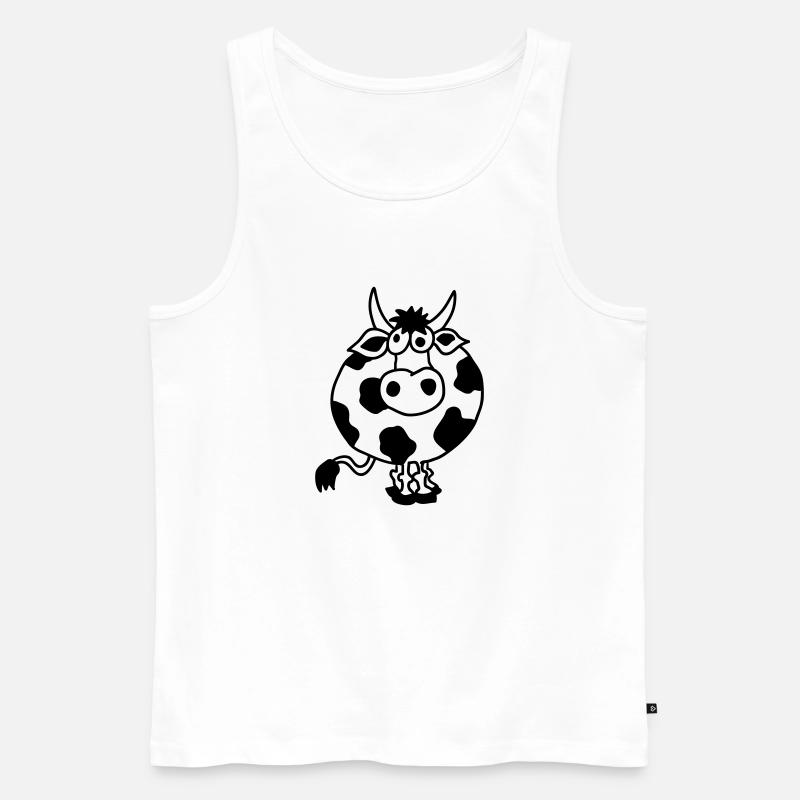 kuh - Männer Premium Bio Tank Top - Weiß