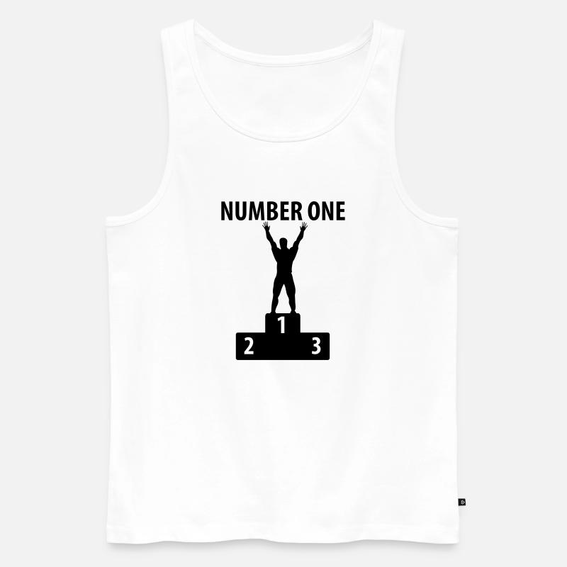 Number One - Männer Premium Bio Tank Top - Weiß