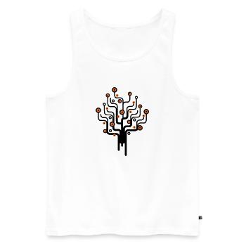 baum2_2f - Men's Premium Organic Tank Top - white - Front - AI Model Male 178 light (178cm)