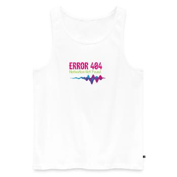Erreur 404 Motivation non trouvée - Débardeur bio Premium Homme - blanc - Devant - AI Model Male 178 light (178cm)