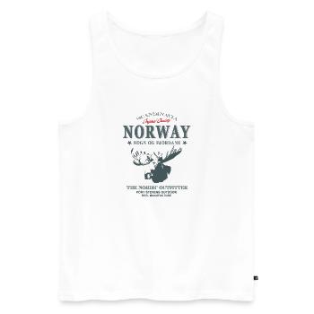 Norway Moose - Männer Premium Bio Tank Top - Weiß - Vorne - Michal (187cm)