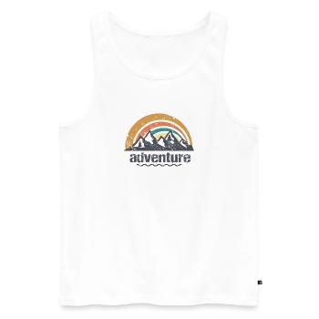 adventure - Männer Premium Bio Tank Top - Weiß - Vorne - AI Model Male 178 light (178cm)