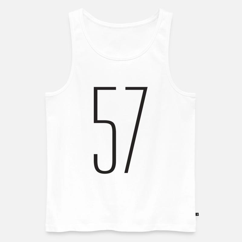 57 - Männer Premium Bio Tank Top - Weiß