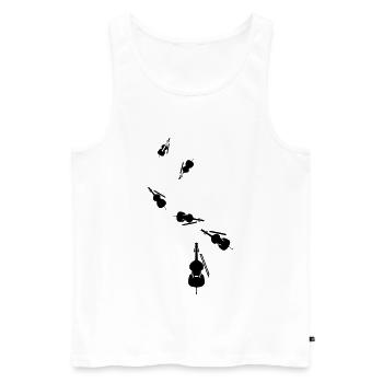 Icône de violon - Débardeur bio Premium Homme - blanc - Devant - Michal (187cm)
