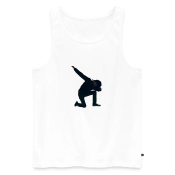 Dab - Men's Premium Organic Tank Top - white - Front - Michal (187cm)