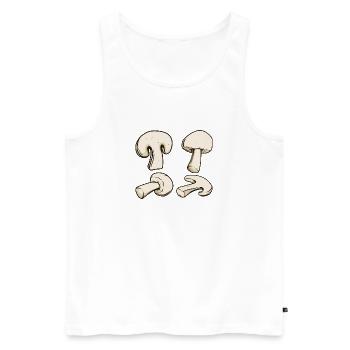 Pilze Suchen Zubehör Kostüm Pilz Outfit Champignon - Männer Premium Bio Tank Top - Weiß - Vorne - Michal (187cm)