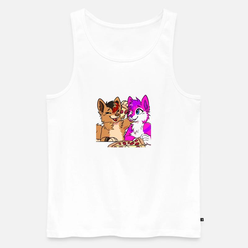 SkyXAkera Pizzadate - Männer Premium Bio Tank Top - Weiß