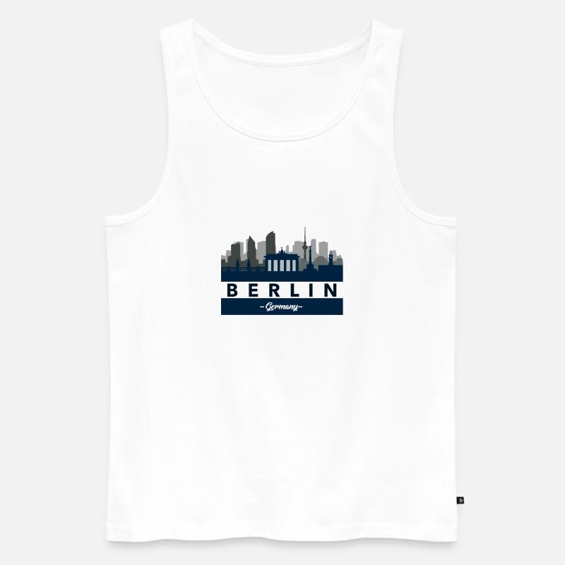 Berlin - Männer Premium Bio Tank Top - Weiß