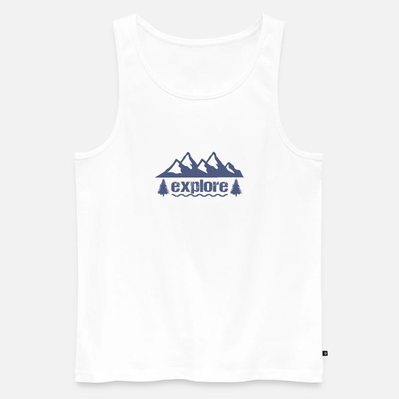 explore - Männer Premium Bio Tank Top - Weiß