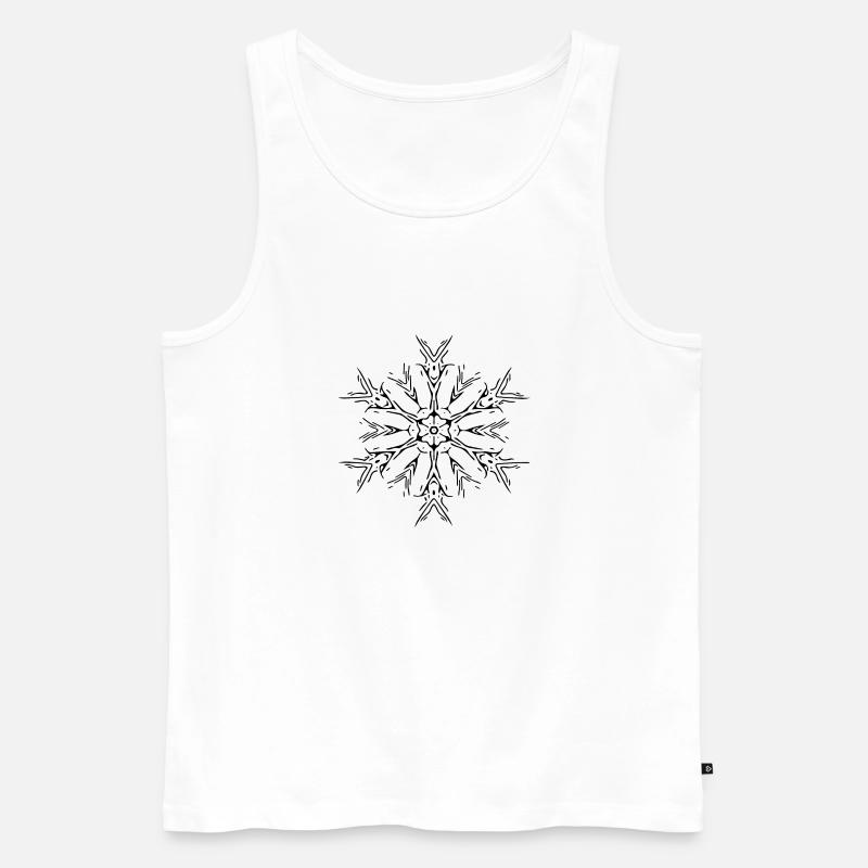 Mandala Lines Abstract Shape Pattern - Débardeur bio Premium Homme - blanc
