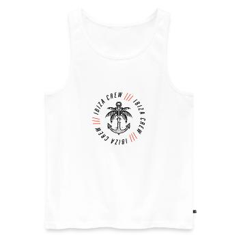 Ibiza Crew Anker Palme - Männer Premium Bio Tank Top - Weiß - Vorne - Michal (187cm)