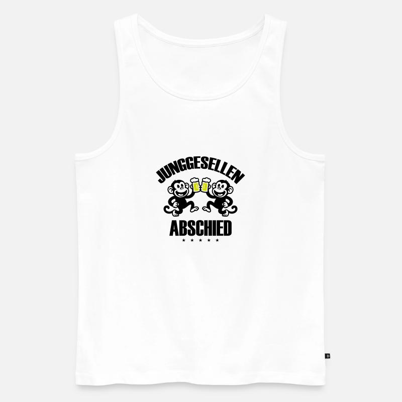 Junggesellenabschied Party Affen - Männer Premium Bio Tank Top - Weiß