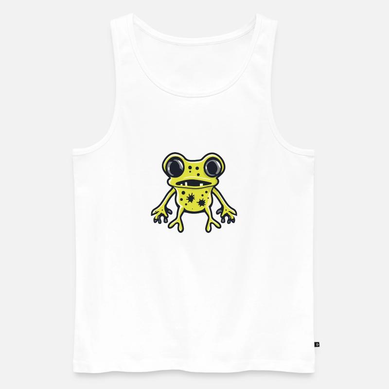 Frosch Halloween Comic Lustig - Männer Premium Bio Tank Top - Weiß