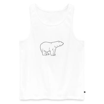 Polar Bear - Eisbär - Männer Premium Bio Tank Top - Weiß - Vorne - AI Model Male 178 light (178cm)