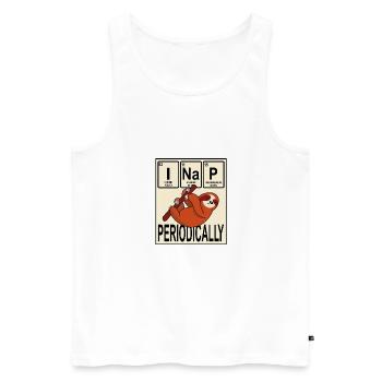 I Nap Periodically Faultier Chemiker Chemie Nerd - Männer Premium Bio Tank Top - Weiß - Vorne - Michal (187cm)